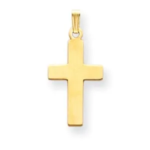 14k Yellow Gold Cross Charm