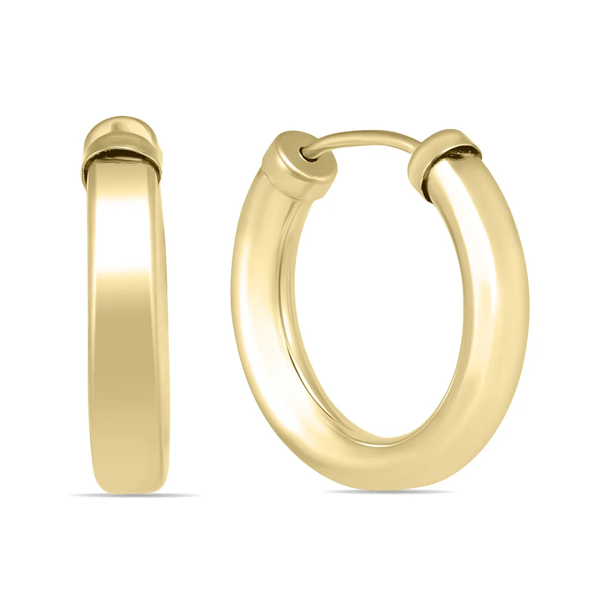 15Mm 14K Yellow Gold Filled Endless Hoop Earrings (3Mm Gauge)