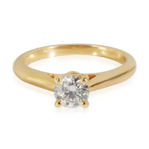 1895 Solitaire Diamond Engagement Ring in 18k Yellow Gold F VVS2 0.5 CTW