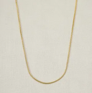 18k Gold Filled 1.2 mm Round Snake Chain Necklace