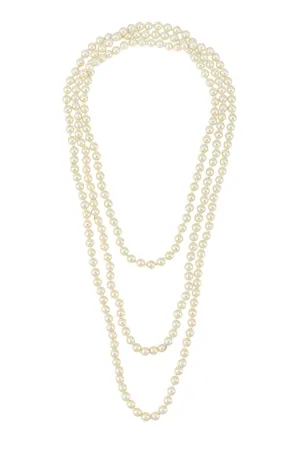 84” Faux Pearl Necklace - Creamy White