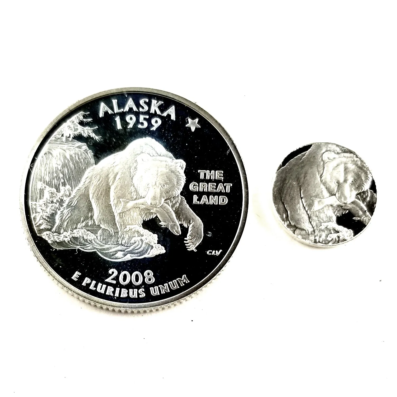 90% 1999-2008 Silver State Quarter Coin Ring - Wholesale