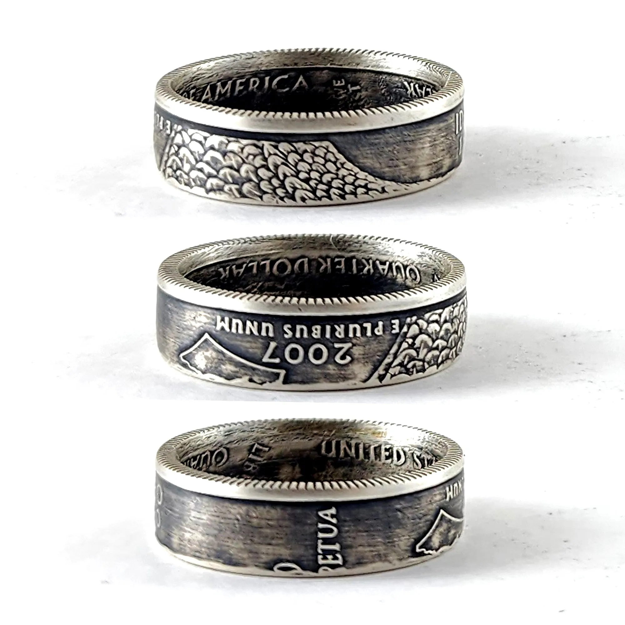 90% Silver Idaho Quarter Ring