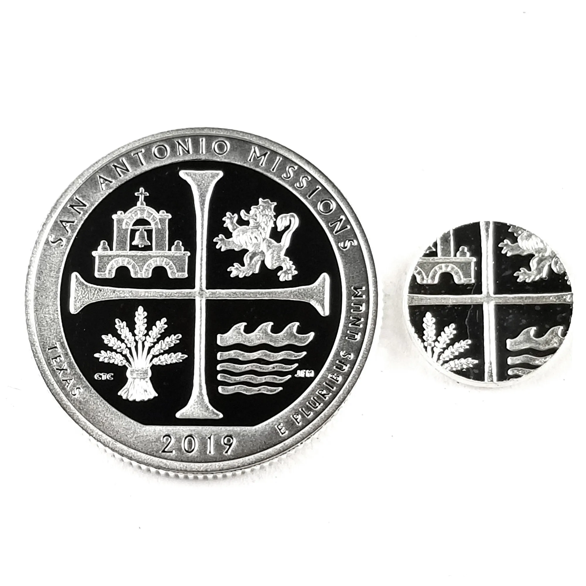 99.9% Fine Silver San Antonio Missions National Park Quarter Ring