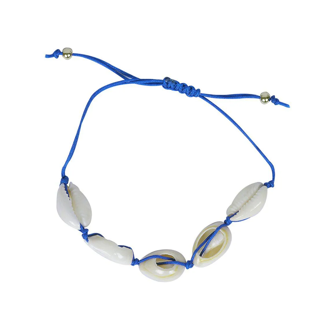 ADJUSTABLE BOHO SHELL ANKLET BRACELET