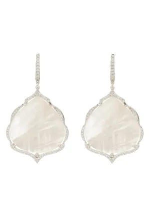 Antoinette Earrings White Mother Of Pearl Silver