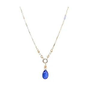 AVF Silver Tanzanite Drop Necklace (SI2181)