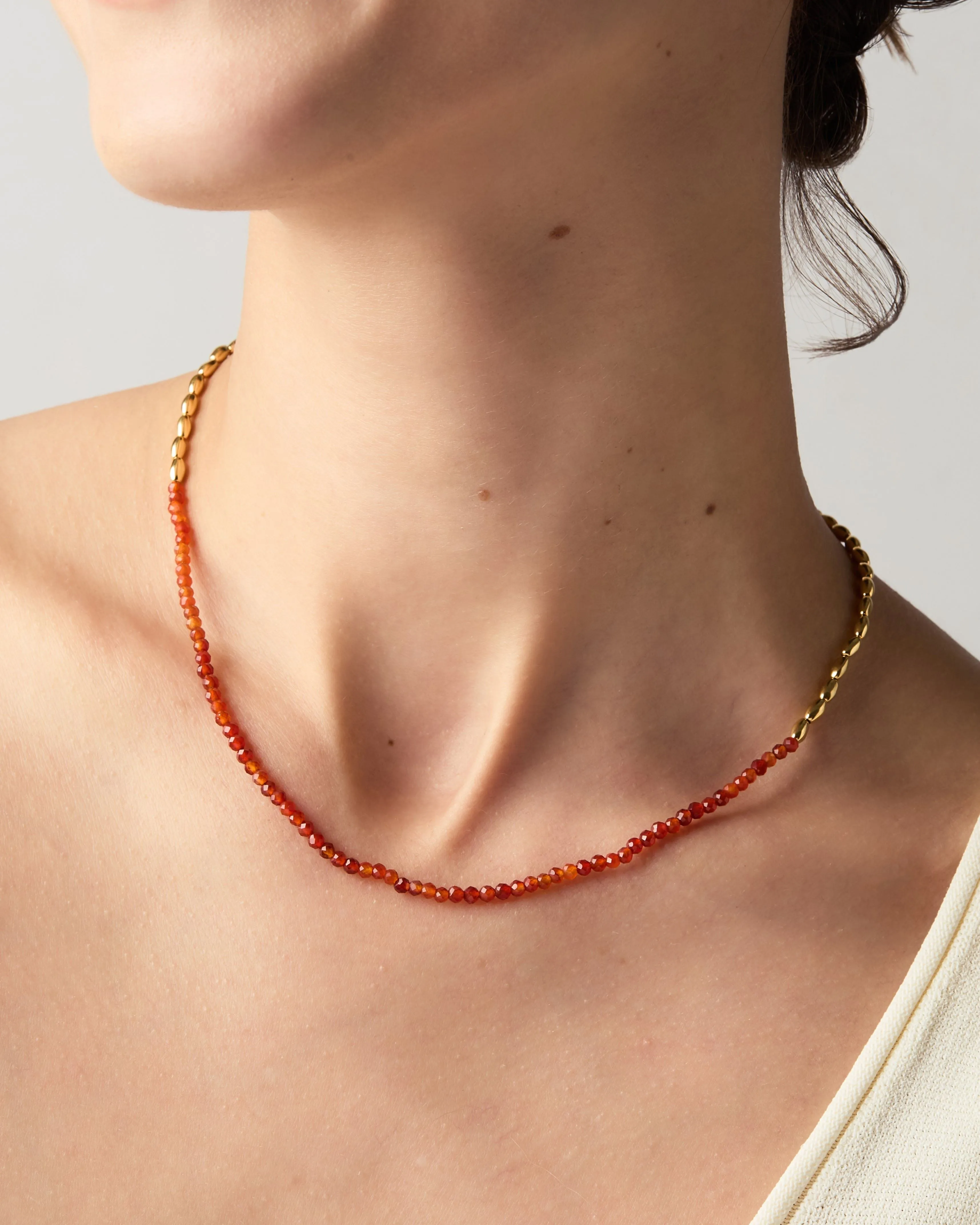 Barley Red Agate Necklace