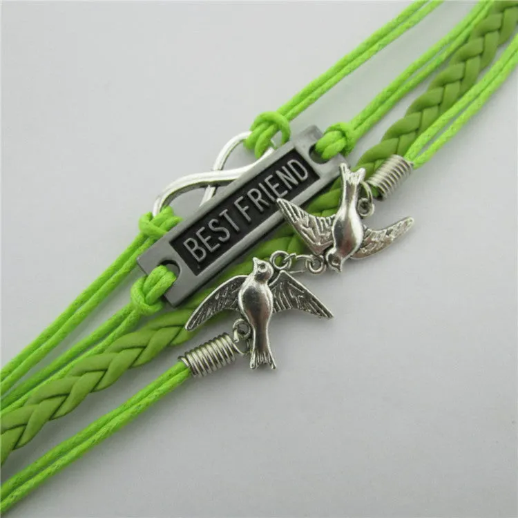 Best Friend Eight Handmade Leather Christmas Bracelet