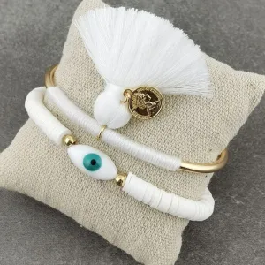 Boho Evil Eye with Tassel Bracelets