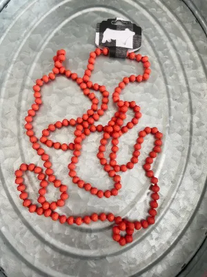 Bright Orange Beaded Necklace