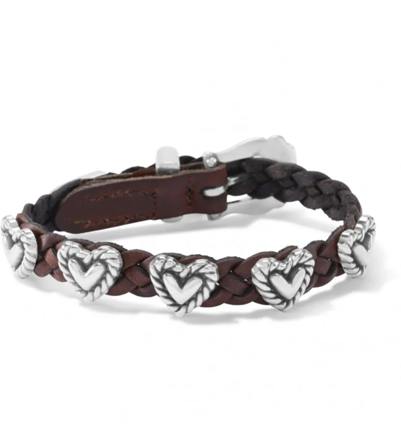 Brighton 3/8 Roped Heart Braid Bandit Bracelet-multiple colors