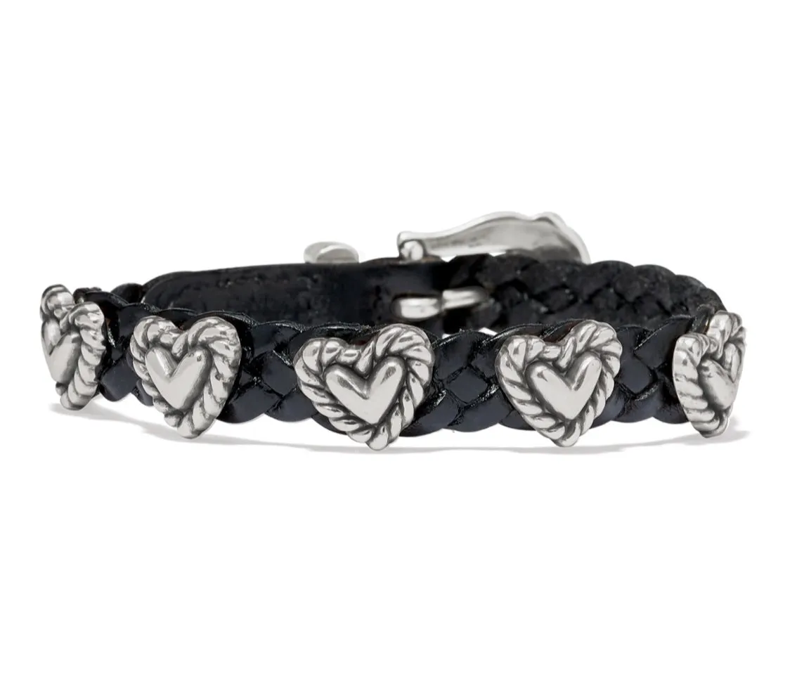 Brighton 3/8 Roped Heart Braid Bandit Bracelet-multiple colors