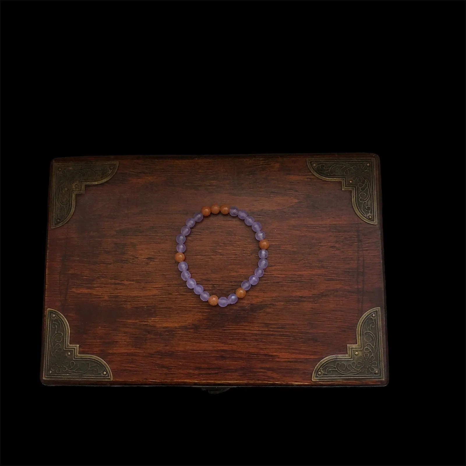 Chalcedony and Jasper Beaded Bracelet