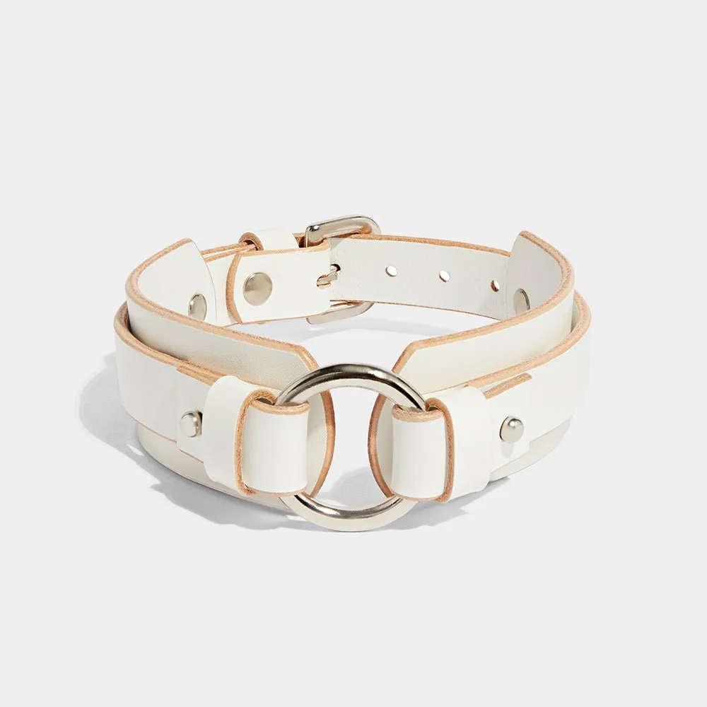 CHUNKY O-RING COLLAR IVORY