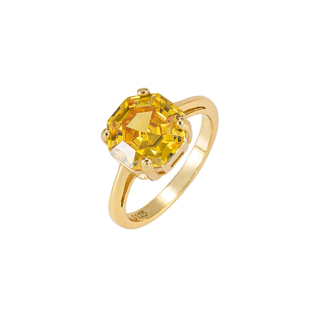 Citrine Single Stone Ring