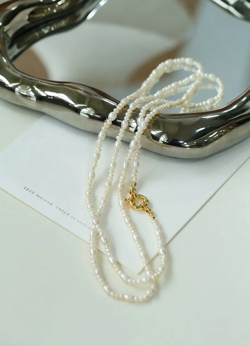 Classic Mixed Freshwater Pearl Long Style Necklace