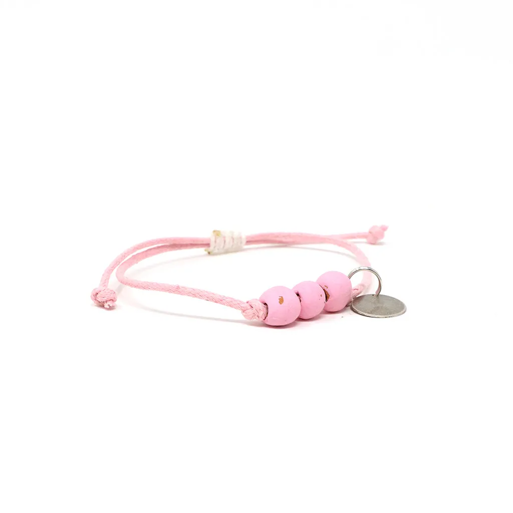 Cotton Candy Waxed Pipeline Bracelet