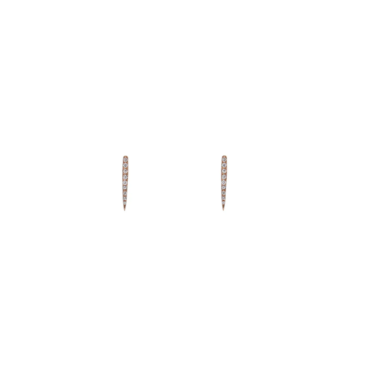 Diamond Long Drop Baby Stud Earrings