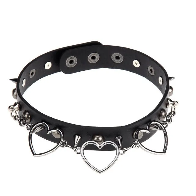 'Disaster 'Black Alt Heart Choker