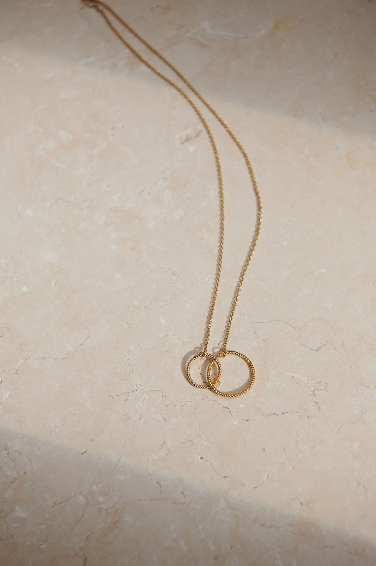 Double Twisted Gold Necklace