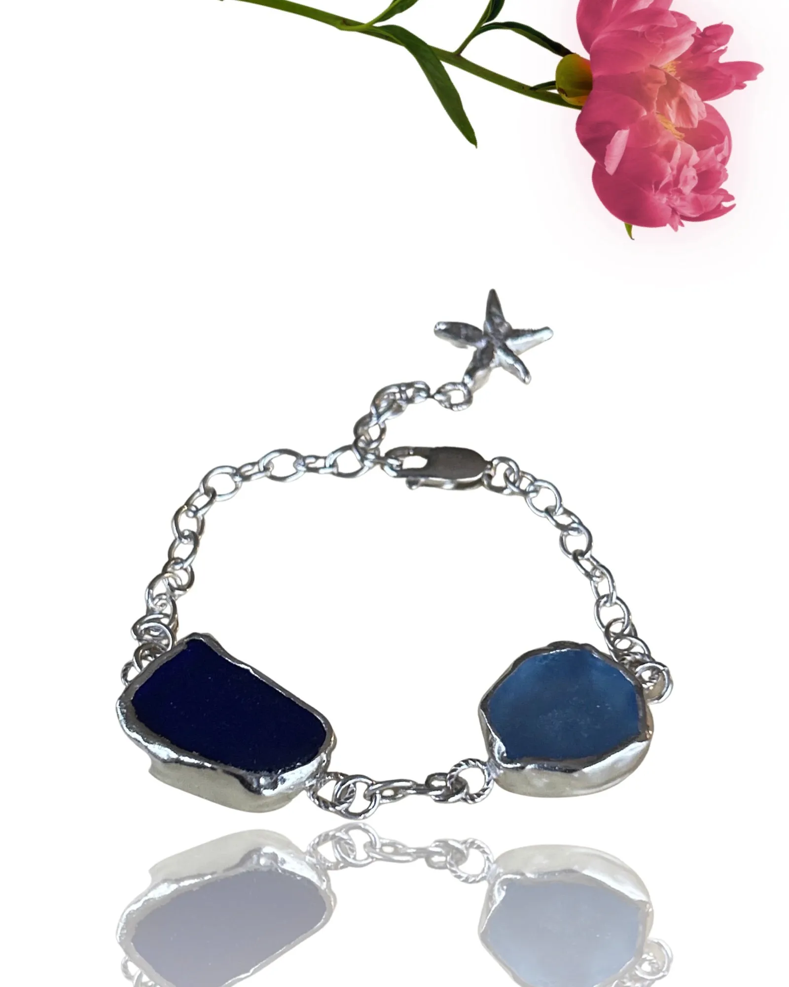 Duo Ocean Sea Glass Bracelet