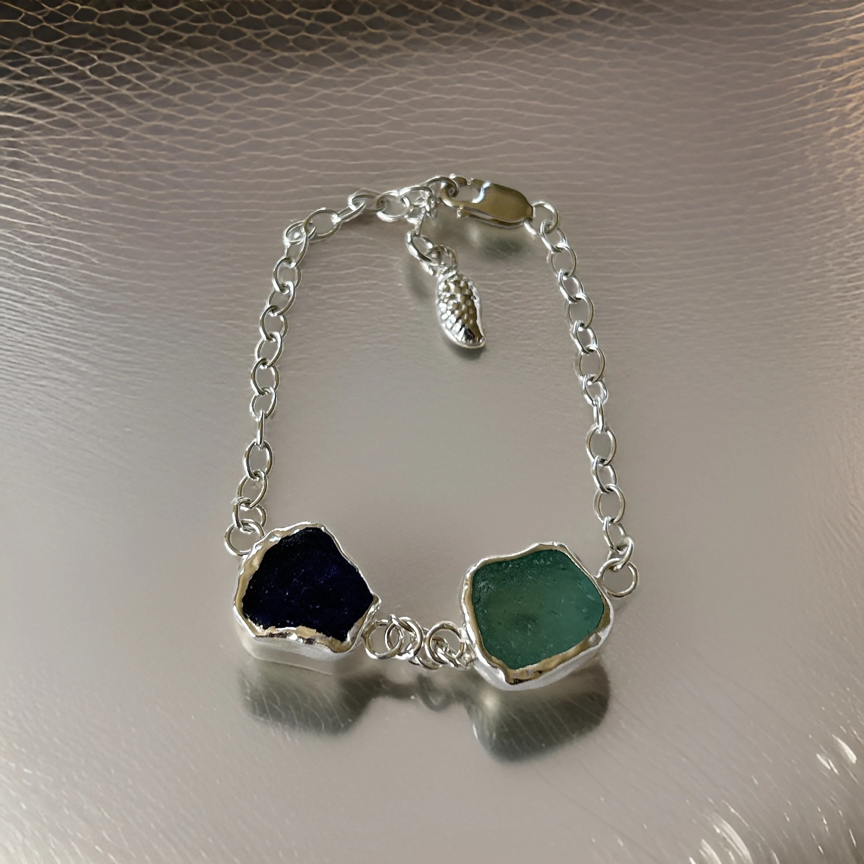 Duo Ocean Sea Glass Bracelet