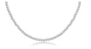 E Newton 17" Choker Classic Sterling 3mm Bead