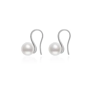 Elegant Freshwater Semi Round Pearl Earrings WE00045