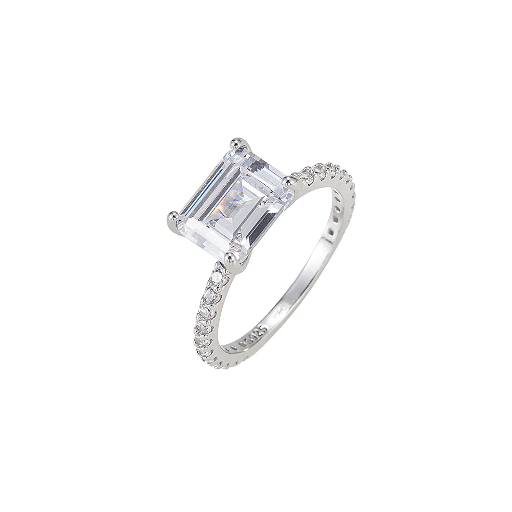 Emerald Cut Solitaire Ring