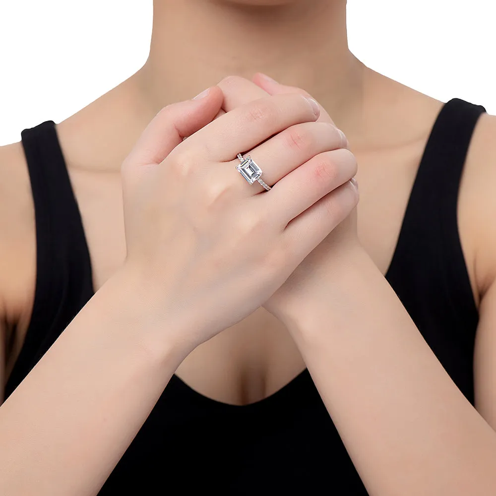 Emerald Cut Solitaire Ring