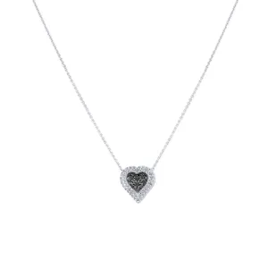 Full of Love Black and White Diamond Necklace