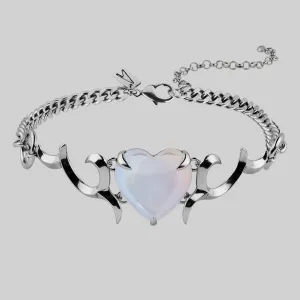 GALACTIC. Cosmic Waves Heart Choker - Silver