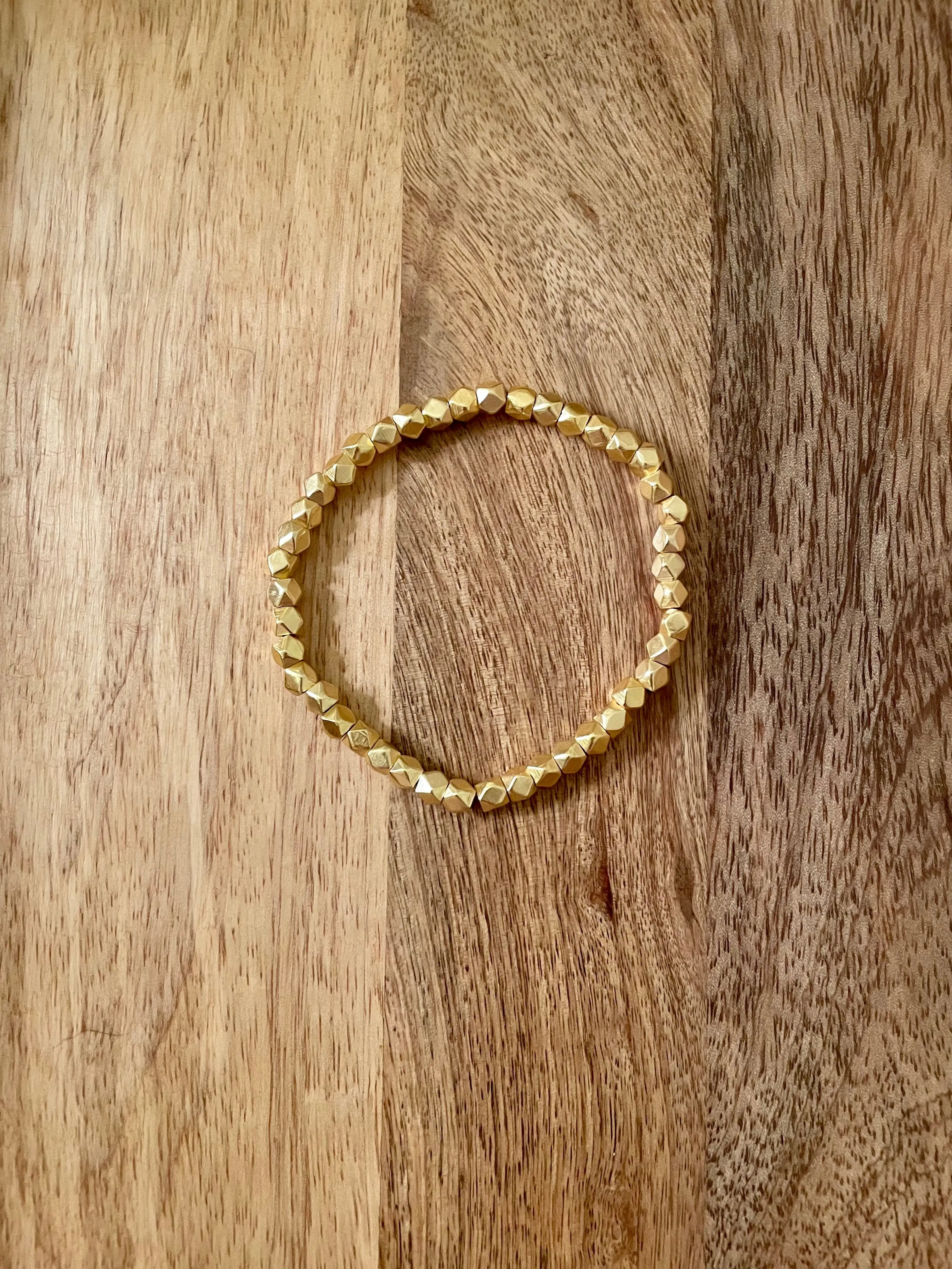 Gold Geometric Beaded Bracelet