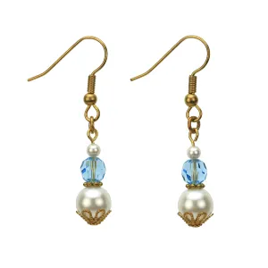 Gold March Birthstone Earrings