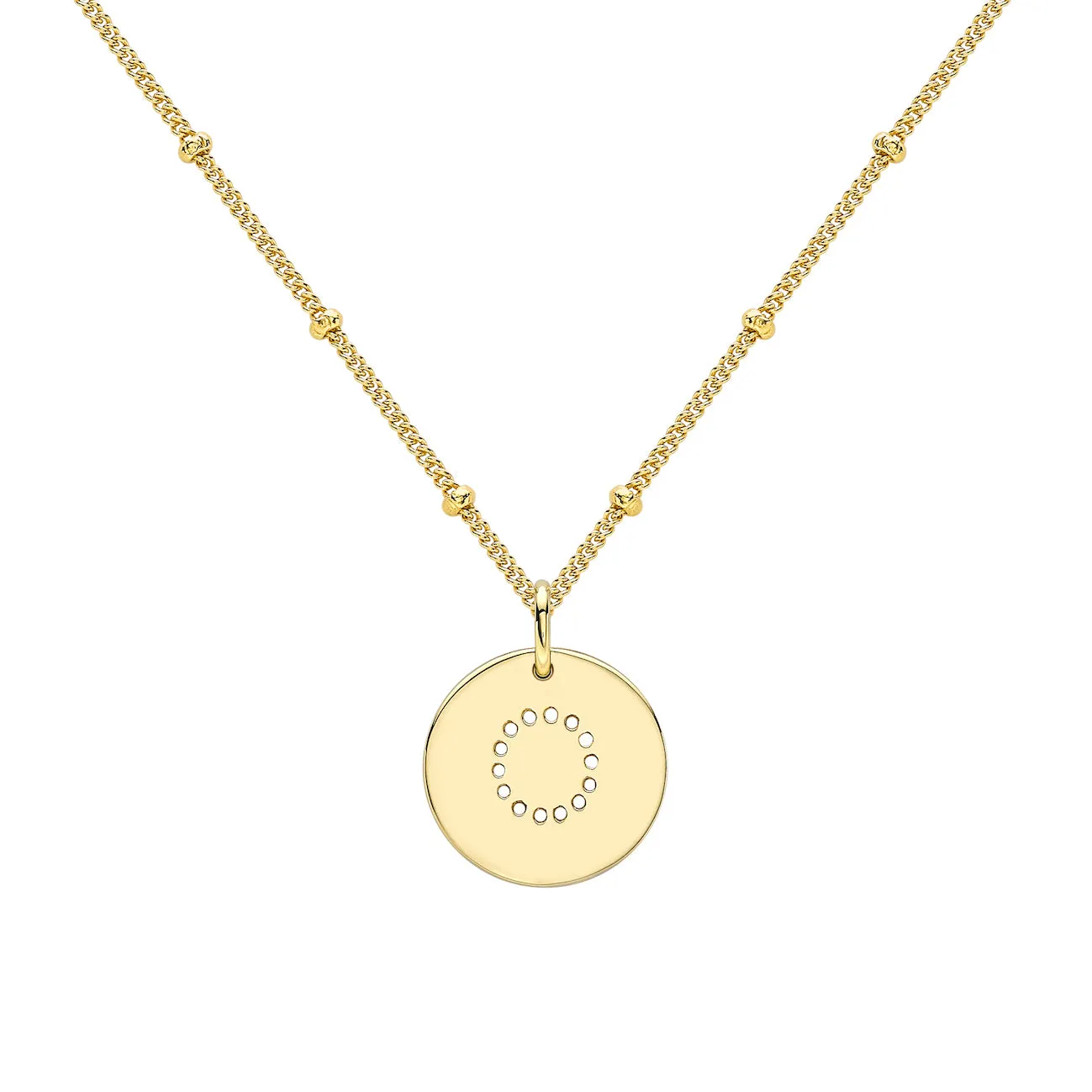 Gold Vermeil Alphabet O Necklace