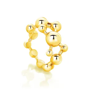 Gold Vermeil Atomic Sphere Ring