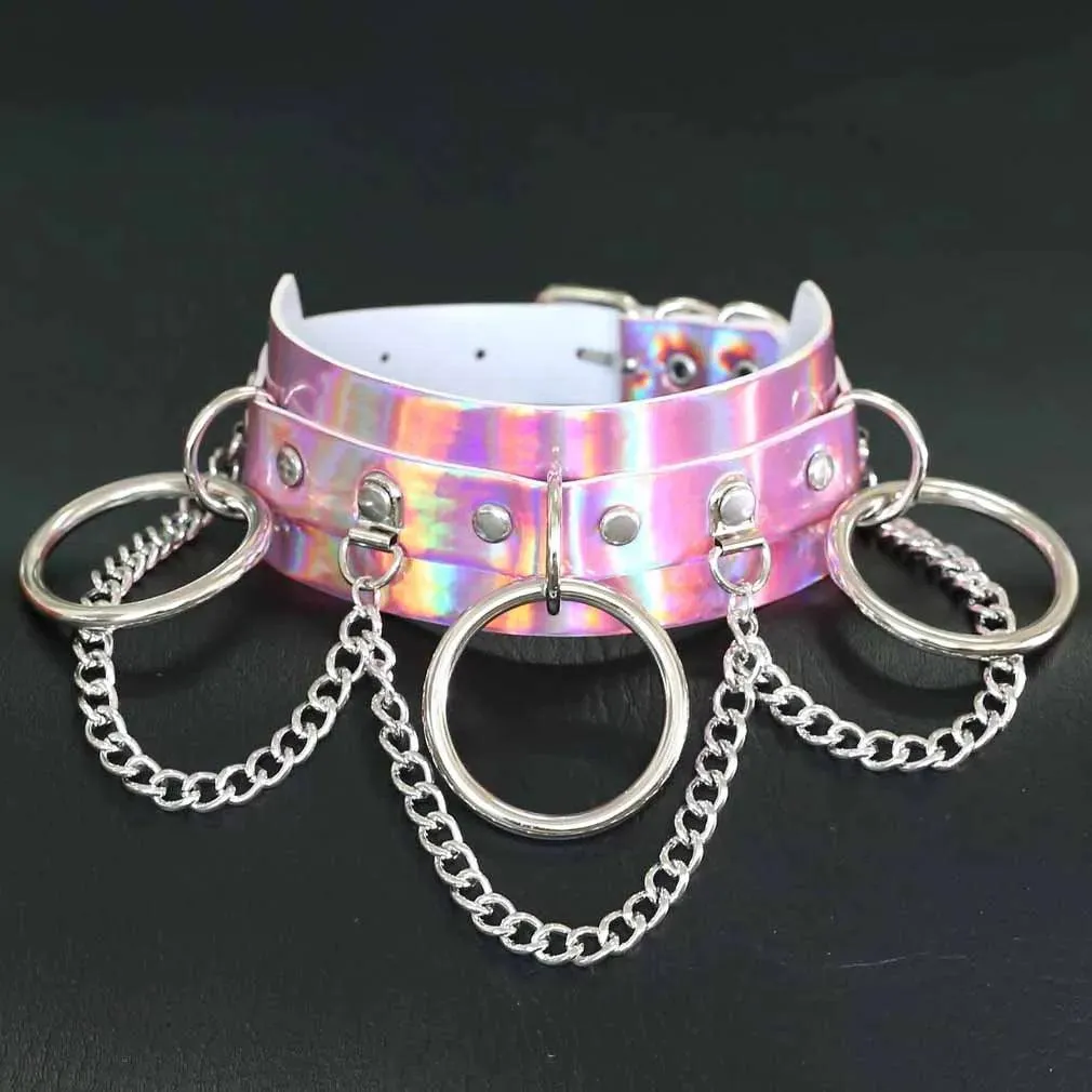 Gothic Leather Chokers - Chromatic Set