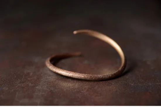 Hand Forged Solid Copper Cuff Bracelet