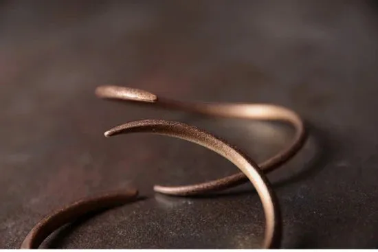 Hand Forged Solid Copper Cuff Bracelet