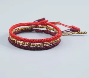 Handmade Lucky Buddhist Bracelet Sliding Knot Bracelet Protection