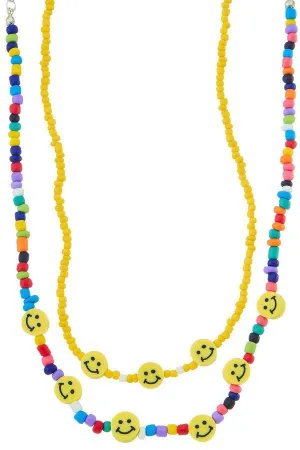 Happy Beaded Necklace Set