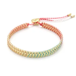 Iztac Candy Ombre Gold Woven Bracelet