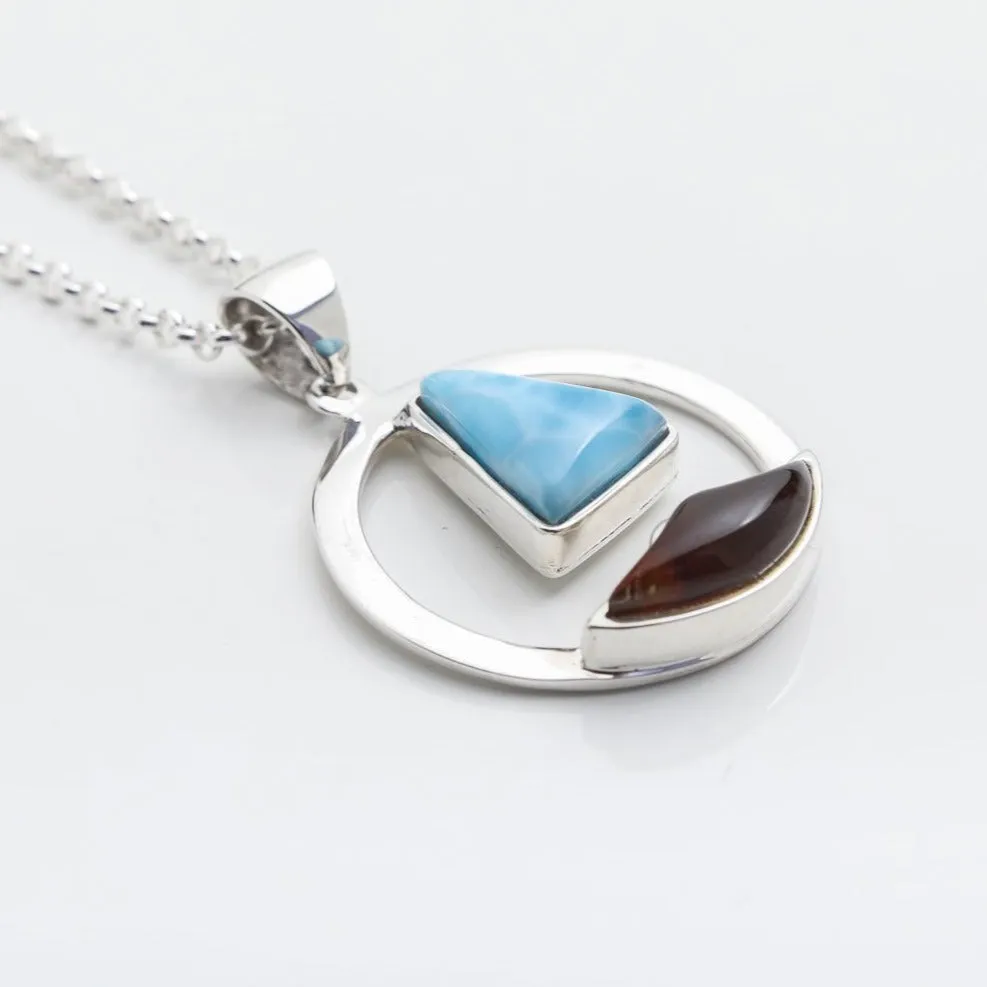 Larimar Amber Pendant Velero