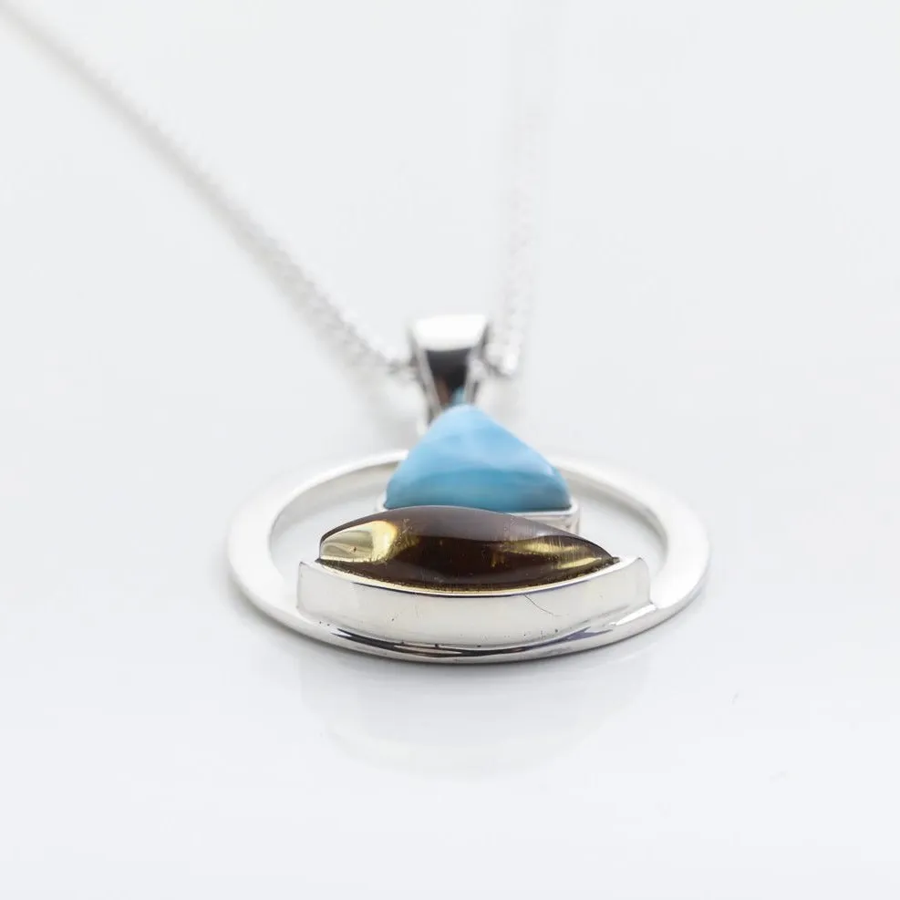 Larimar Amber Pendant Velero