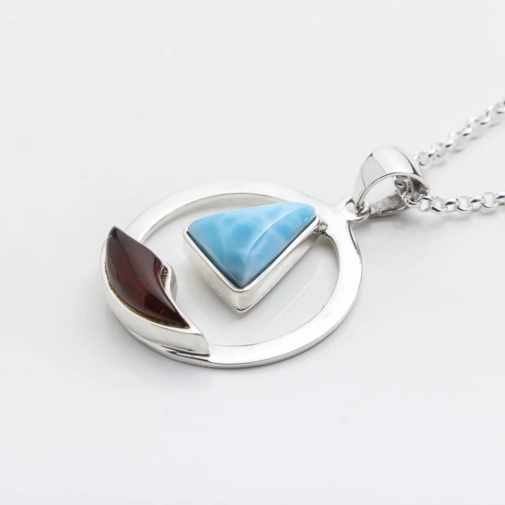 Larimar Amber Pendant Velero