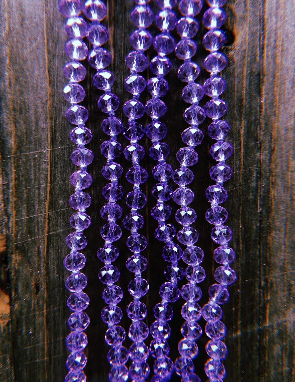 Light Purple Clear Beaded Necklace