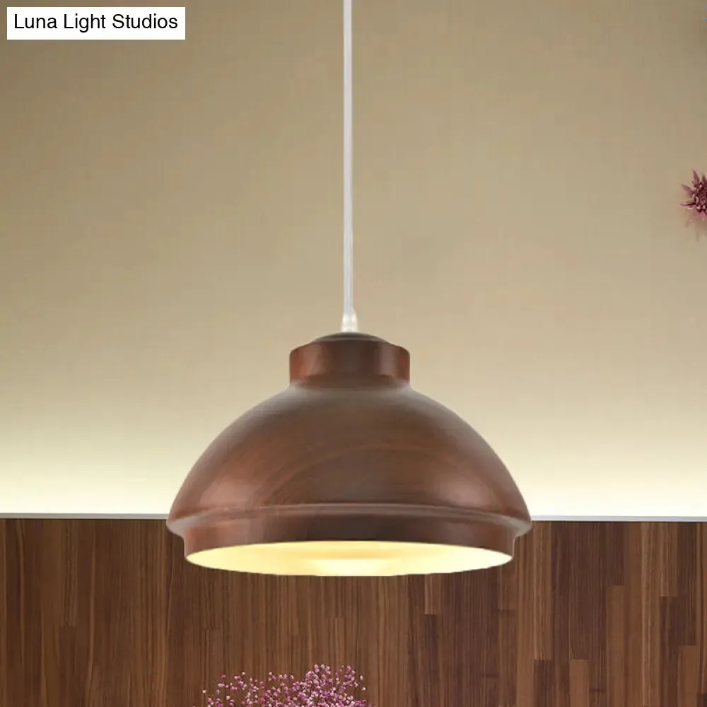 Loft Style Aluminum Hanging Pendant Light - Coffee/Green Bowl Shade for Dining Room