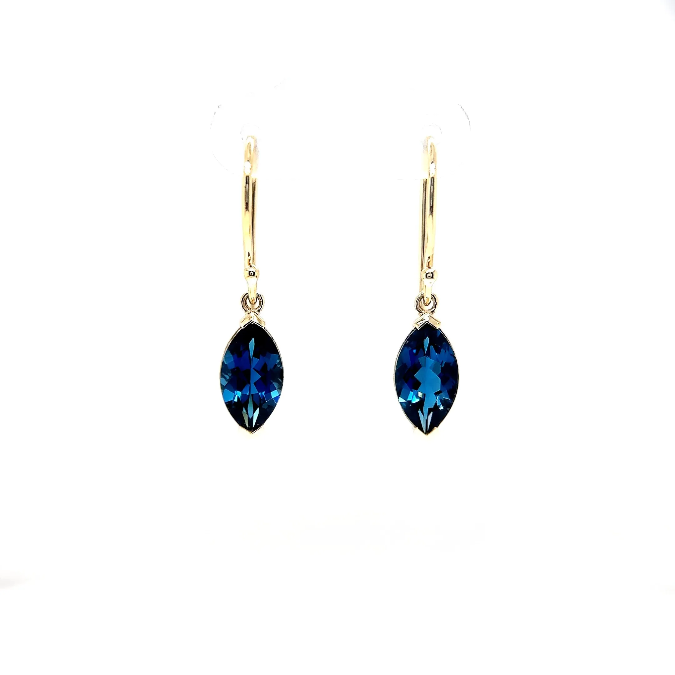 London Blue Topaz Marquise Drop Earrings