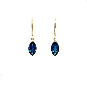 London Blue Topaz Marquise Drop Earrings